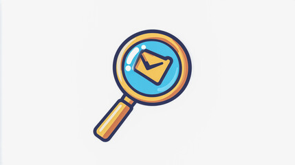 a clean, modern icon featuring a magnifying glass with a hashtag symbol inside