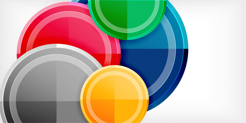 Obraz premium Geometric design abstract background - circles