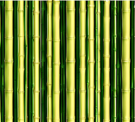 background collage of green bamboo fence surface texture. Background for banner, backdrop or texture  mapping.generative ai