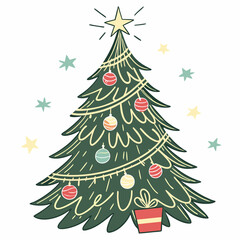 christmas tree illustration