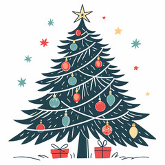 christmas tree with gifts