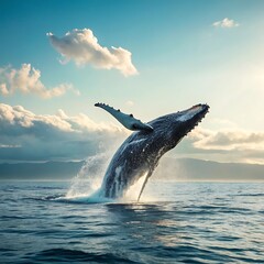 Fototapeta premium world whale and dolphin day illustration