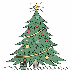 christmas tree with gifts