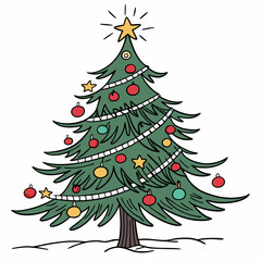 christmas tree illustration