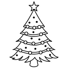 Fototapeta premium christmas tree with snowflakes