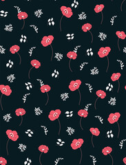 Classic Popular Flower Seamless pattern background - For easy making seamless pattern use it for filling any contours