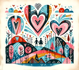 Día de San Valentín: Amor Geométrico