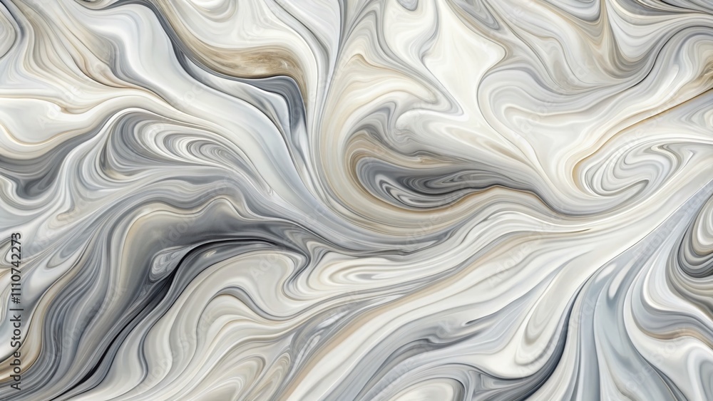 Poster minimalist abstract fluid art background in light gray and black with liquid marble effect, watercol