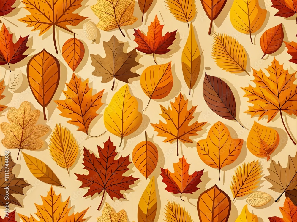 Poster minimalistic autumn-themed abstract background for textile design and modern prints featuring warm c