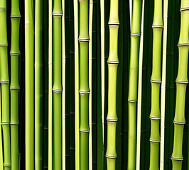 Fototapeta premium background collage of green bamboo fence surface texture. Background for banner, backdrop or texture mapping.generative ai