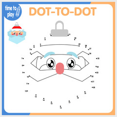 children's educational game. logic game. connect the dots by numbers. handwriting training. coloring book. New Year. Christmas.	
