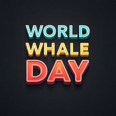 Fototapeta premium world whale and dolphin day illustration