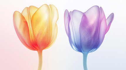 abstract background with flowers