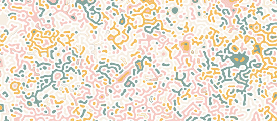 Abstract truing organic wallpaper Turing reaction diffusion monochrome seamless pattern with chaotic motion. Seamless monochrome pattern