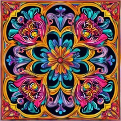 Fototapeta premium abstract colorful background with ornaments