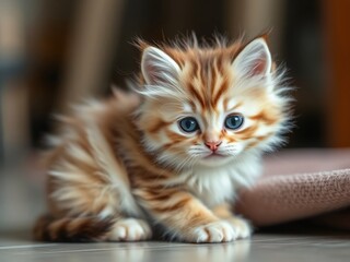 Fototapeta premium kitten with blue eyes