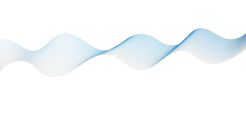Abstract wavy lines Isolated background design. Wave modern stream transparent background.