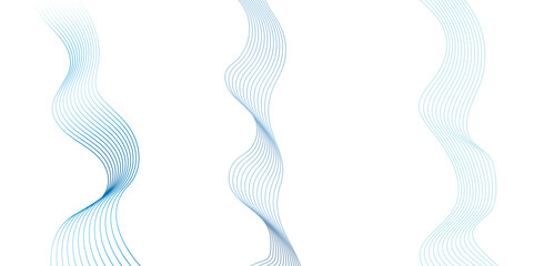 Abstract wavy lines Isolated background design. Wave modern stream transparent background.
