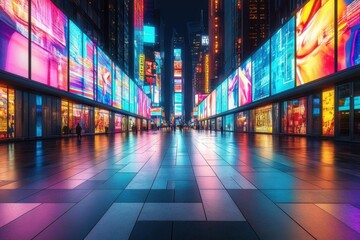 Illuminated Cityscape: Exploring the Vibrant Nightlife of a Modern Metropolis