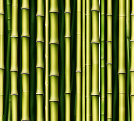 Fototapeta premium background collage of green bamboo fence surface texture. Background for banner, backdrop or texture mapping.generative ai