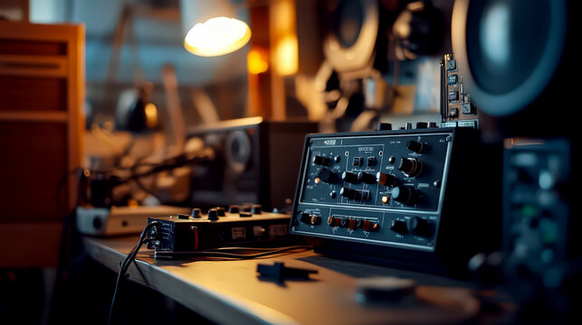 Vintage radio equipment setup for World amateur radio day celebration