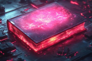 A Glowing Book of Ancient Magic with Mystical Energy