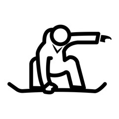 snowboarding Line Icon