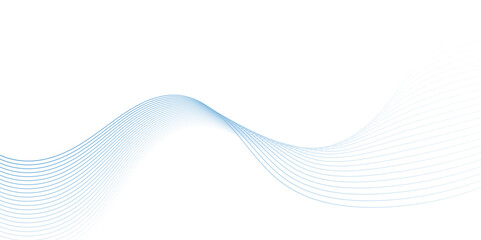 Fototapeta premium Abstract wavy lines Isolated background design. Wave modern stream transparent background.