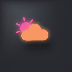 Icon weather design with gradient style for mobile apps