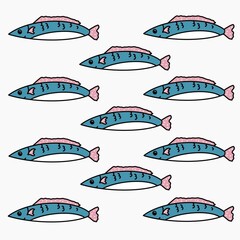 The beautiful fish pattern is suitable for printing personal and household items