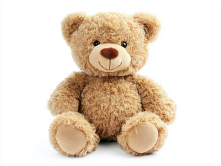 Obraz premium A classic teddy bear wearing a bowtie, isolated on a clean white surface