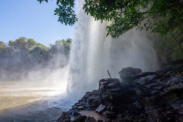 View of Cachoeira São Romão (São Romão Fall) at Chapada das Mesas National Park - State of...