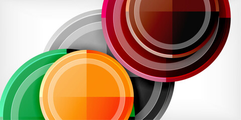 Obraz premium Geometric design abstract background - circles