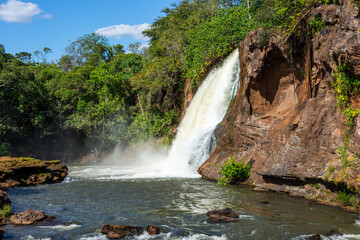 View of Cachoeira da Prata (Silver Fall) at Chapada das Mesas National Park - State of Maranhão,...