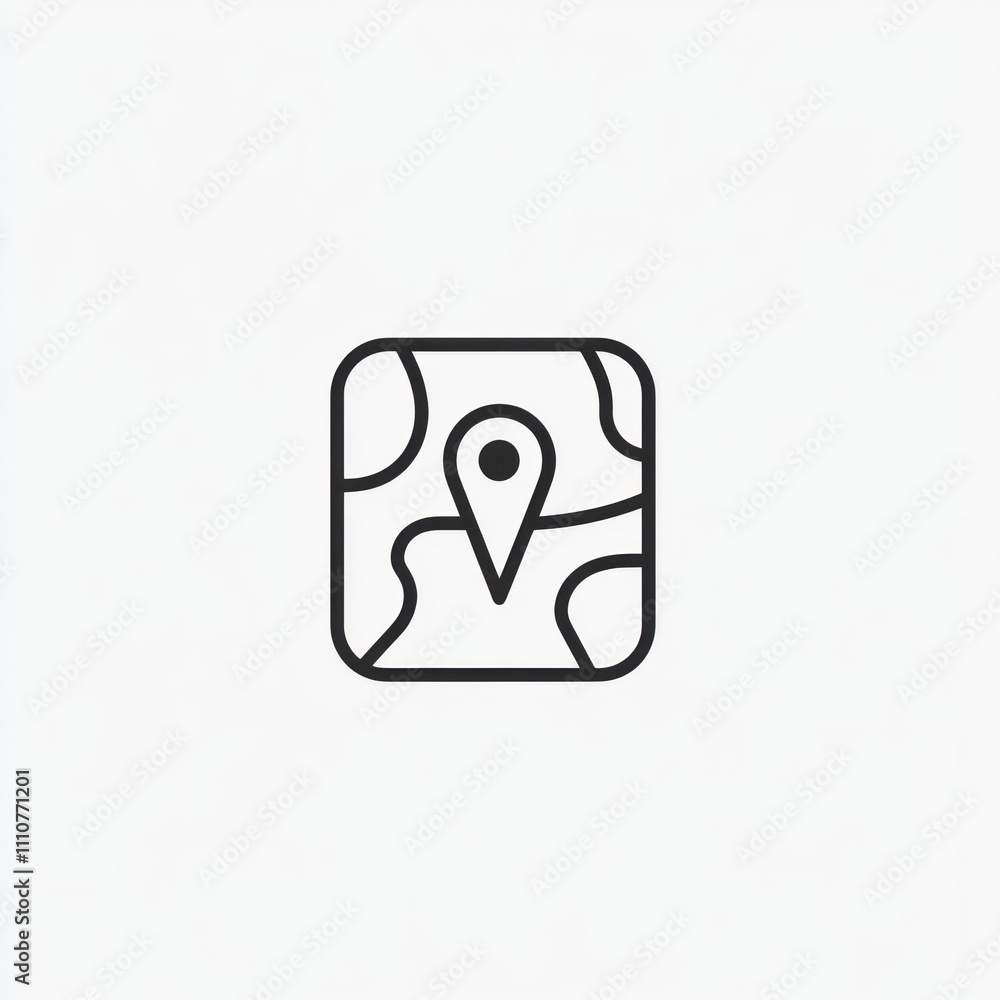 Poster here's a possible and keyword list for your image.. simple map icon with location pin.
