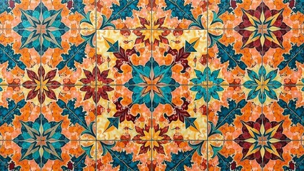 arabian folk mosaica art tiles texture using for floor, wallpapper, carpet, wrapper