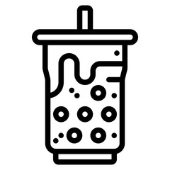 illustration of a boba drink
