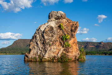 View of Pedra Encantada (Enchanted Stone) on the Tocantins river - Carolina, State of Maranhão