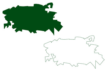 Cusihuiriachi municipality (Free and Sovereign State of Chihuahua, Mexico, United Mexican States) map vector illustration, scribble sketch Cusihuiriachi map