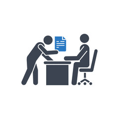Office Meeting Discussion Icon