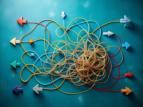 Simplifying Complex Problems: Untangling Chaotic Lines for Clarity in Ideas and Solutions