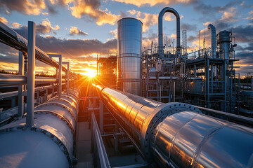 Refinery plant equipment for pump pipeline oil and gas valves pressure safety valve selective. Steel long pipes in crude oil factory during. Rack of heat chemical manufacturing