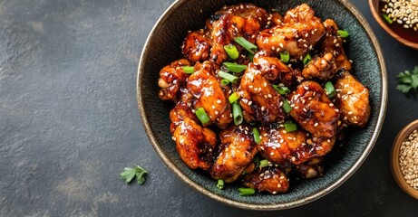 Fototapeta premium Sesame Oil Chicken - A Popular Taiwan Food in Winter. AI generated illustration.