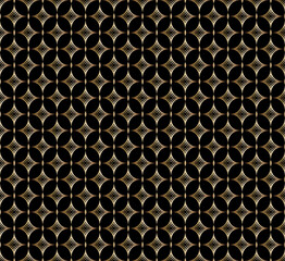black and gold seamless geometric pattern abstract background graphic design for fabric surface design packaging vector