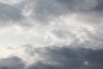 Obraz premium Dramatic sky, dark, blue, cloudy and lightning. Bad weather with dark clouds, overcast it will rain.