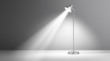 Modern Floor Lamp Illuminating a Room.