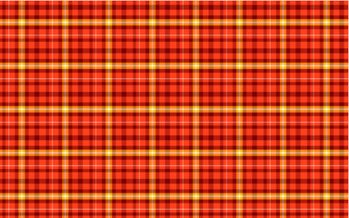 Tartan plaid pattern for winter in orange, dark red and white. Seamless herringbone textured simple plaid graphic vector background for flannel shirt or other modern fashion fabric design.