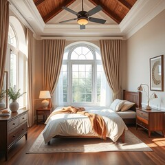 Fototapeta premium cozy room with bed