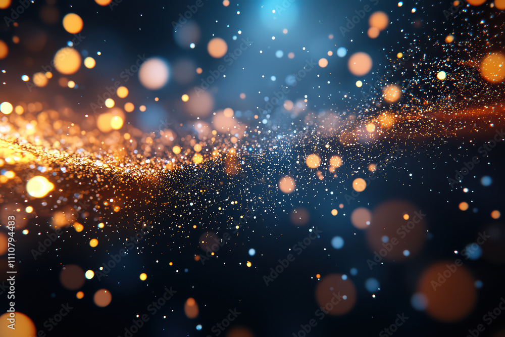 Aufkleber vibrant particles floating in colorful abstract background create mesmerizing visual experience. int