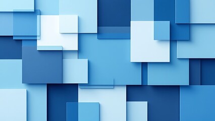 Obraz premium Collection of Blue 3D Blocks form a wall. Business background with copy-space.